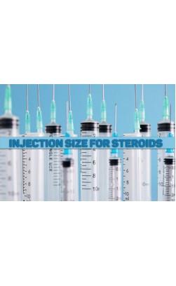 Injection sizes used when injecting steroids